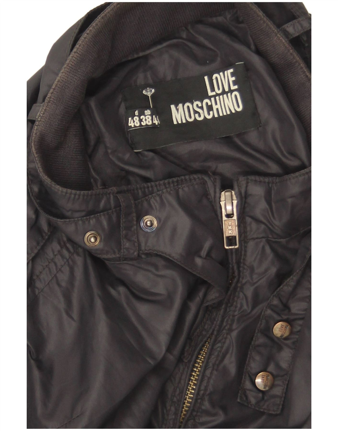 Moschino Mens Bomber Jacket UK 38 Medium Black Polyamide