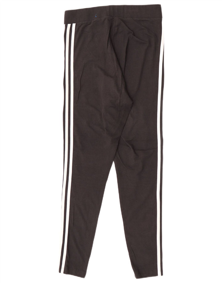 Adidas Womens Leggings UK 14 Large Black Cotton