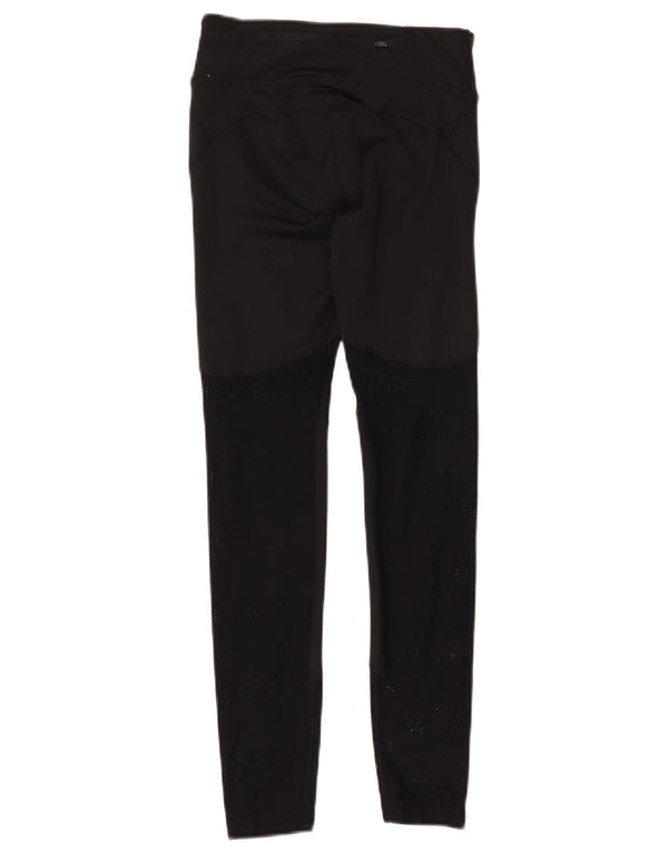Nike Womens Dri Fit Graphic Leggings UK 4 XS  Black Polyester