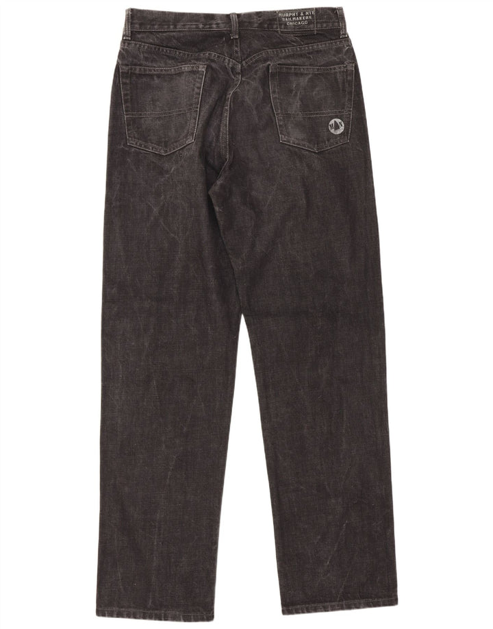 Murphy & Nye Mens Straight Jeans W34 L33 Black Cotton