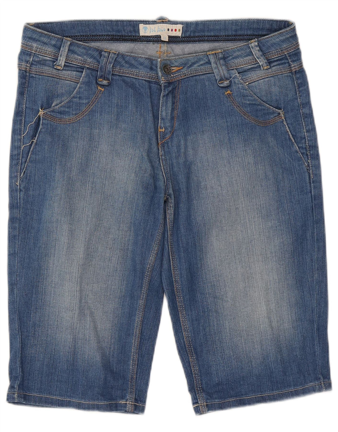 Fat Face Womens Denim Shorts UK 12 Medium W32 Blue Cotton