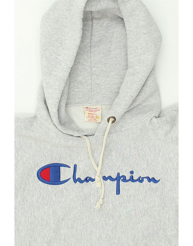 CHAMPION Mens Graphic Hoodie Jumper Small Grey Cotton | Vintage Champion | Thrift | Second-Hand Champion | Used Clothing | Messina Hembry 