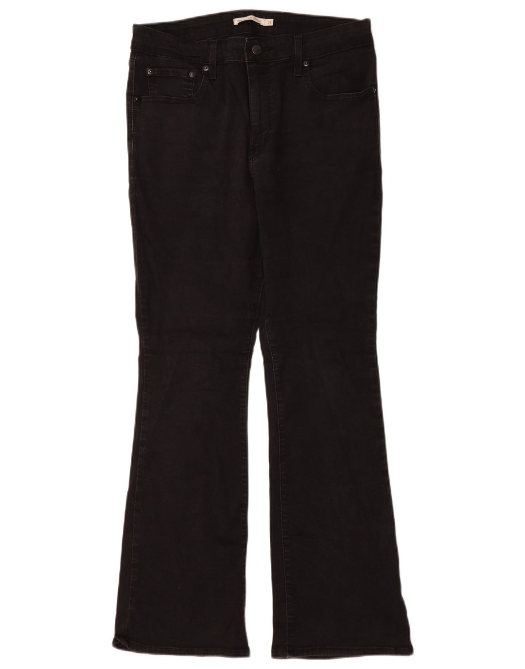 Levi's Womens 725 High Rise Bootcut Jeans W31 L30 Black Cotton