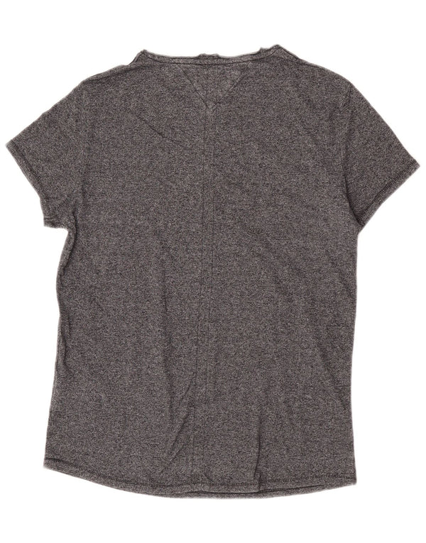 Tommy Hilfiger Womens T-Shirt Top UK 14 Medium Grey Cotton