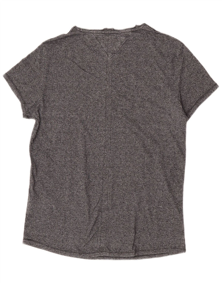 Tommy Hilfiger Womens T-Shirt Top UK 14 Medium Grey Cotton