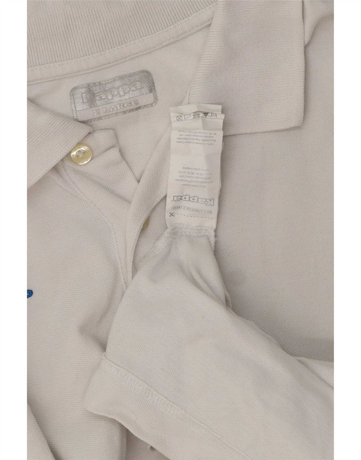 Kappa Mens Polo Shirt XL White Cotton