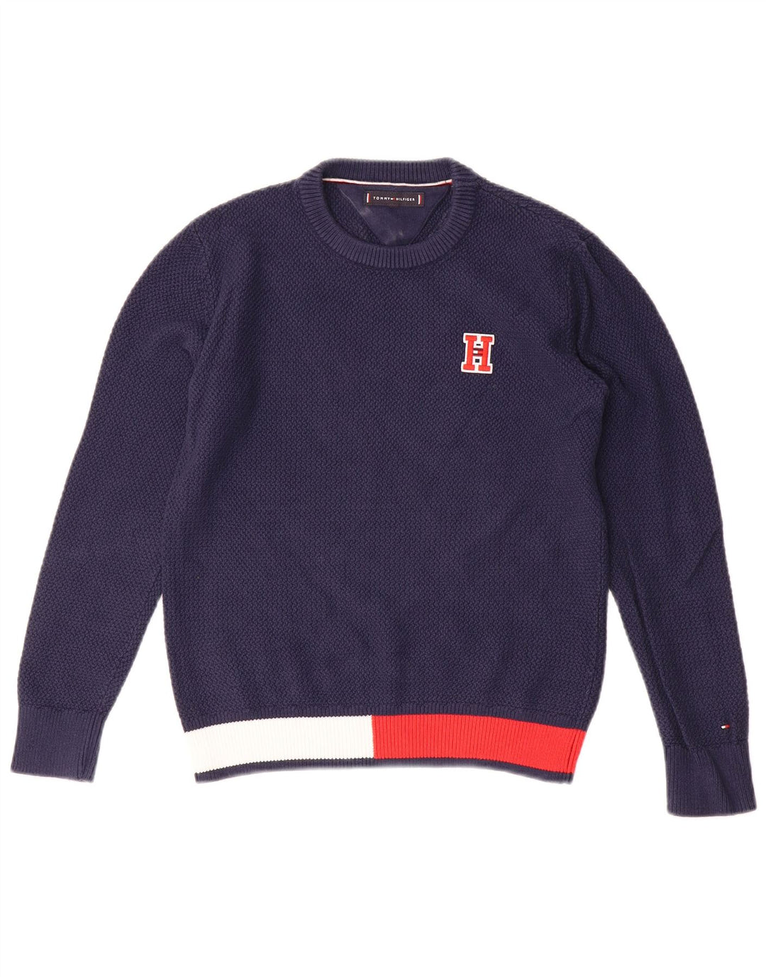 Tommy Hilfiger Boys Crew Neck Jumper Sweater 9-10 Years Navy Blue