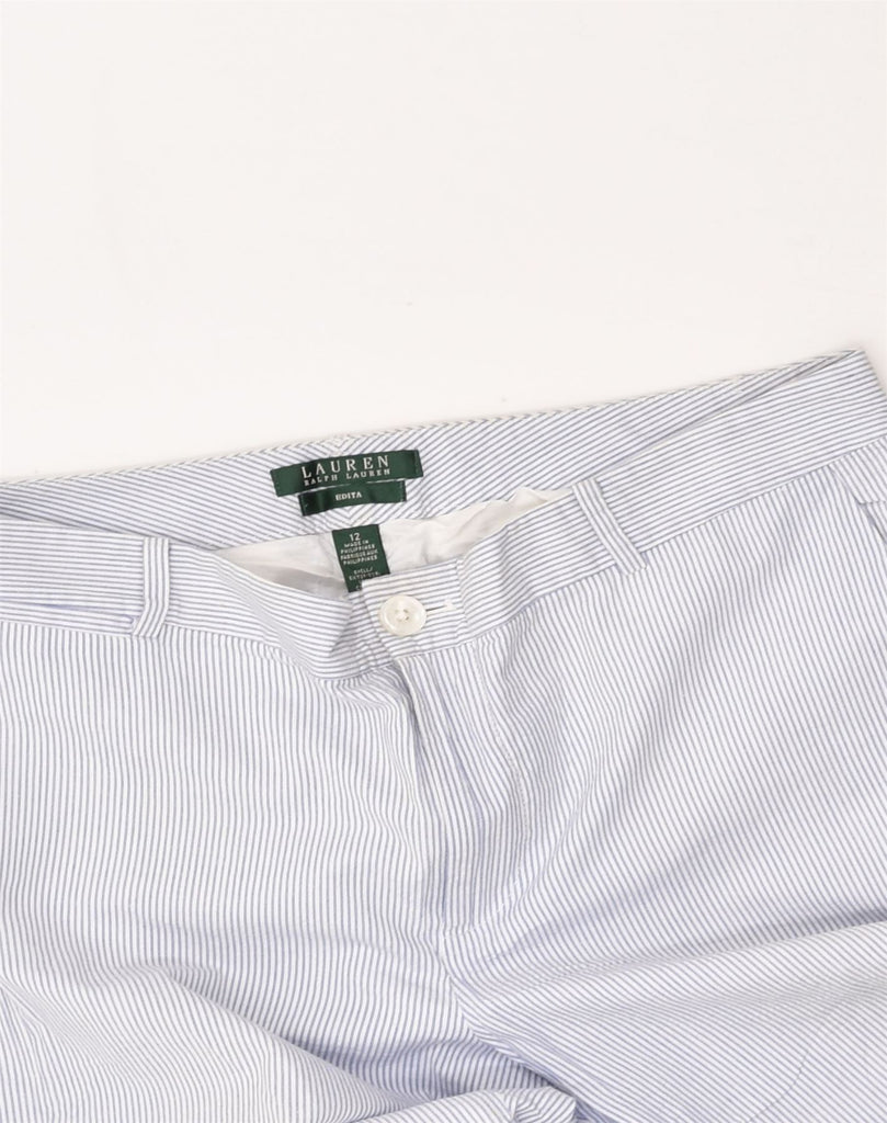 RALPH LAUREN Womens Tapered Chino Trousers US 12 Large W36 L32 Blue | Vintage Ralph Lauren | Thrift | Second-Hand Ralph Lauren | Used Clothing | Messina Hembry 