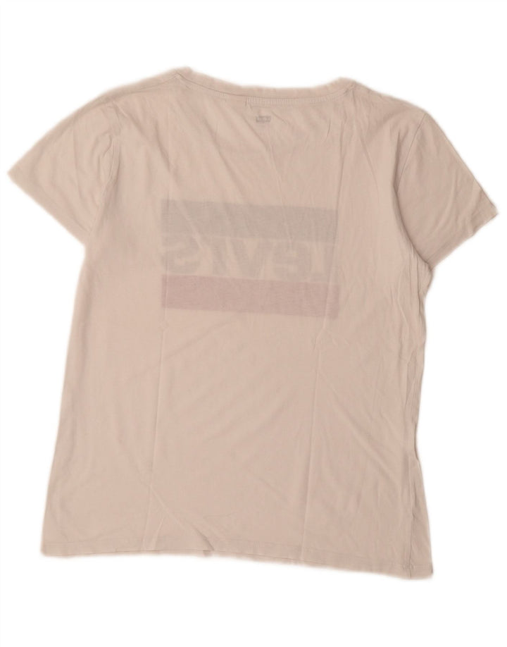 Levi's Womens Graphic T-Shirt Top UK 10 Small White