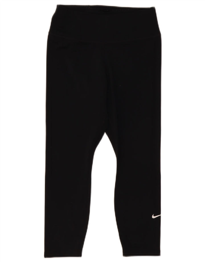 Nike Womens Dri Fit Capri Leggings UK 8 Small  Black