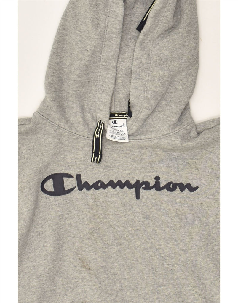 CHAMPION Womens Graphic Hoodie Jumper UK 6 XS Grey Cotton | Vintage Champion | Thrift | Second-Hand Champion | Used Clothing | Messina Hembry 