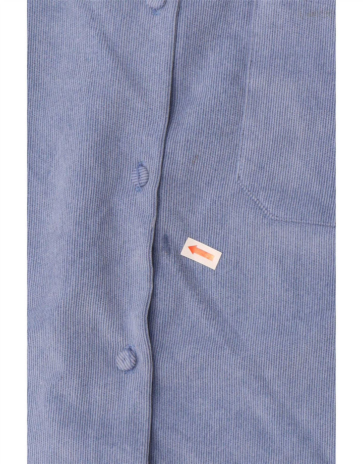 Zara Womens Overshirt Oversized Shirt UK 14 Medium Blue Polyester