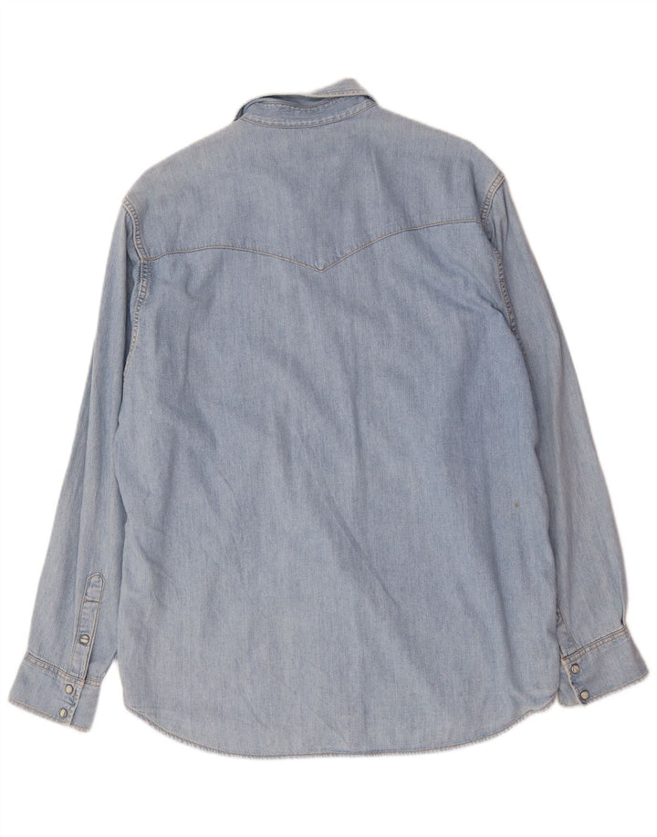 Lee Mens Denim Shirt Large Blue Cotton