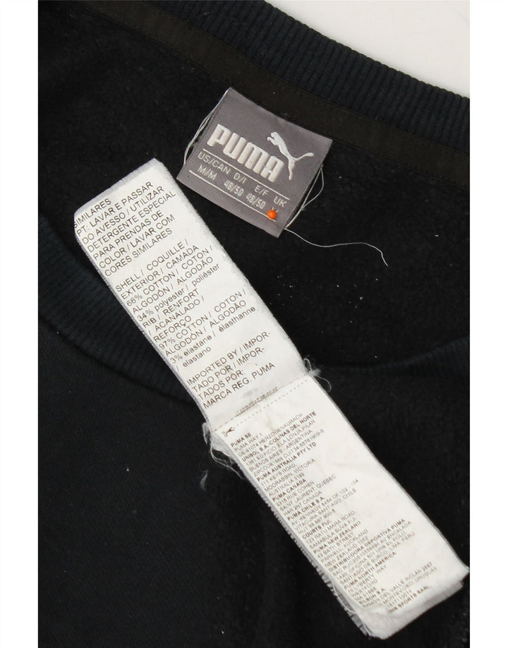 PUMA Womens Sweatshirt Jumper UK 14 Medium Black Cotton Vintage Puma and Second-Hand Puma from Messina Hembry 