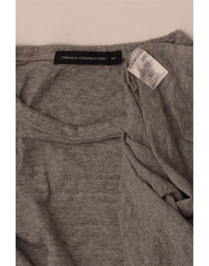 French Connection Mens Top Long Sleeve Medium Grey Flecked Cotton
