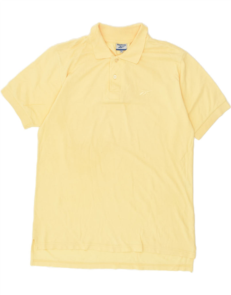 REEBOK Mens Polo Shirt Medium Yellow Cotton | Vintage Reebok | Thrift | Second-Hand Reebok | Used Clothing | Messina Hembry 