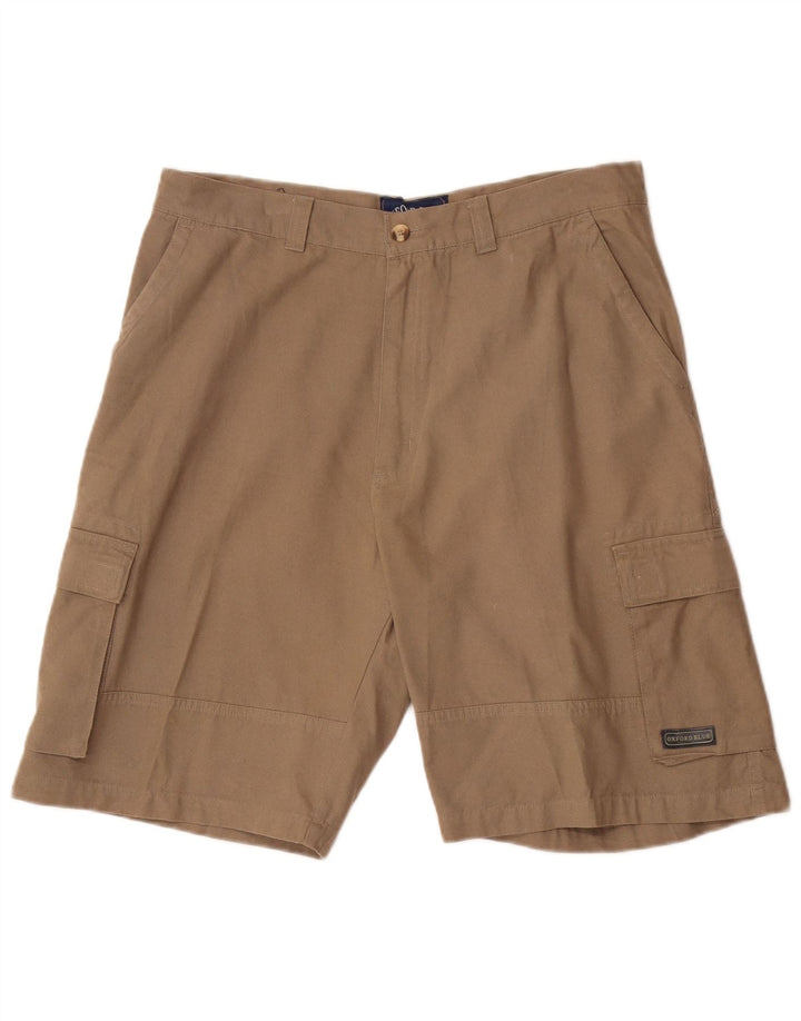 OXFORD BLUE Mens Cargo Shorts XL W38 Beige Cotton