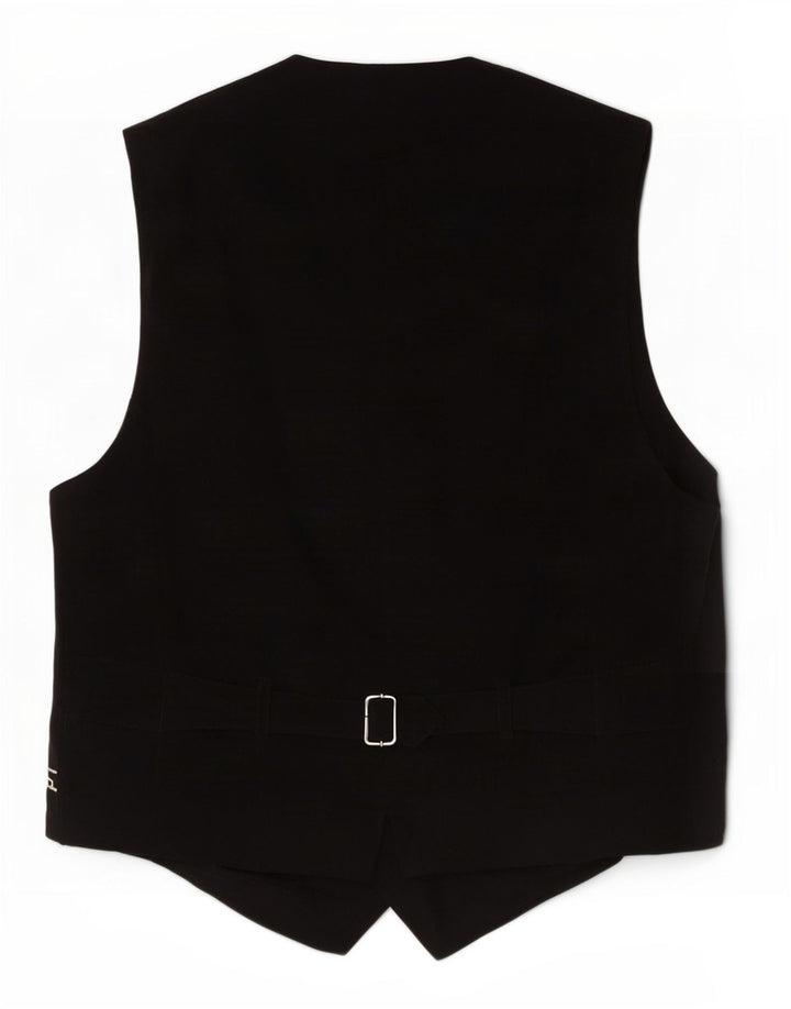 Fenn Wright Manson Womens Waistcoat UK 10 Small Black Geometric Silk