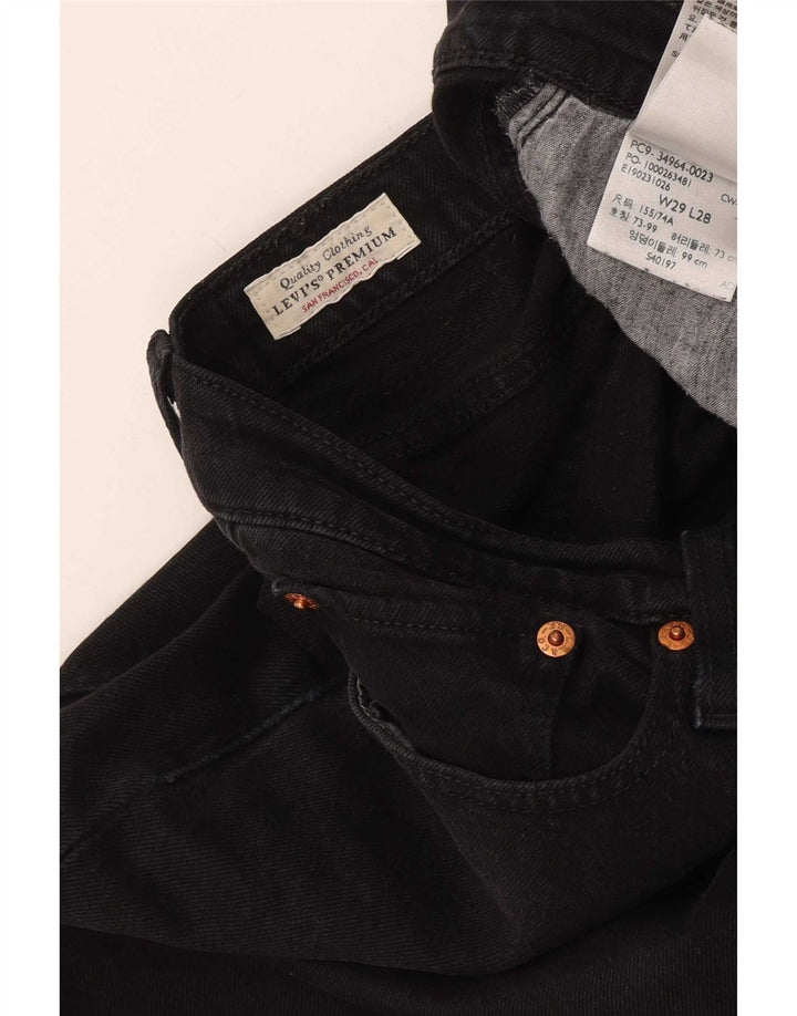 Levi's Womens Wedgie Straight Jeans W29 L28 Black Cotton