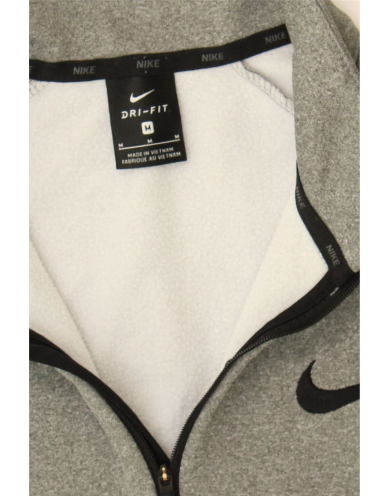 NIKE Mens Dri Fit Zip Neck Sweatshirt Jumper Medium Grey Polyester Vintage Nike and Second-Hand Nike from Messina Hembry 
