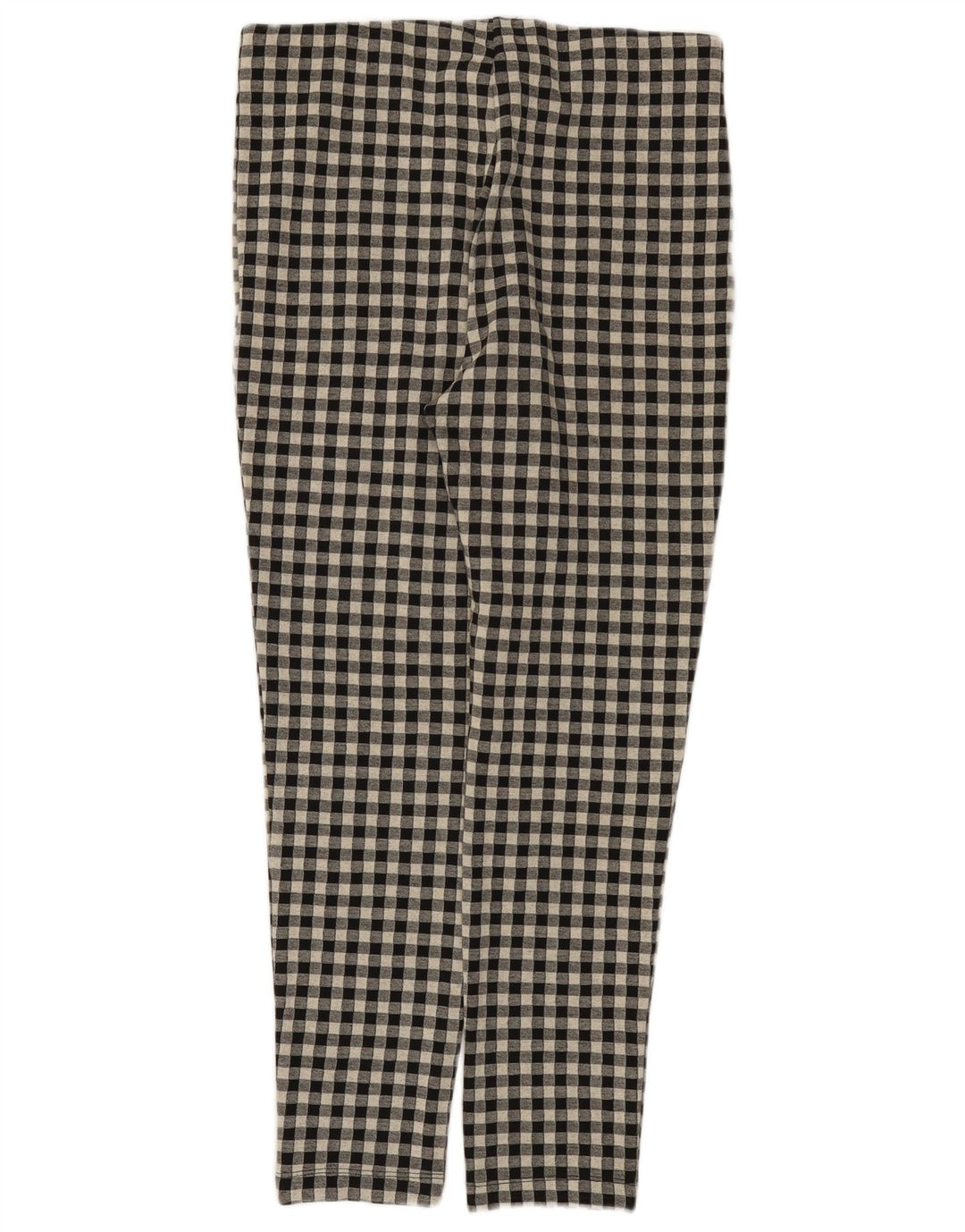 Zara Womens Slim Casual Trousers XL W32 L27 Black Gingham Polyester