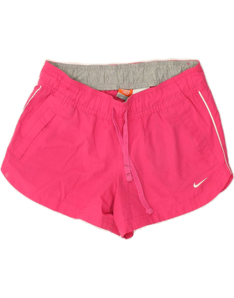 NIKE Womens Sport Shorts UK 8/10  Medium Pink Polyester | Vintage Nike | Thrift | Second-Hand Nike | Used Clothing | Messina Hembry 