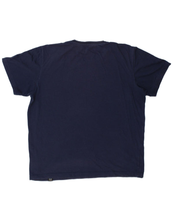 Adidas Mens Climalite Graphic T-Shirt Top Large Navy Blue Cotton