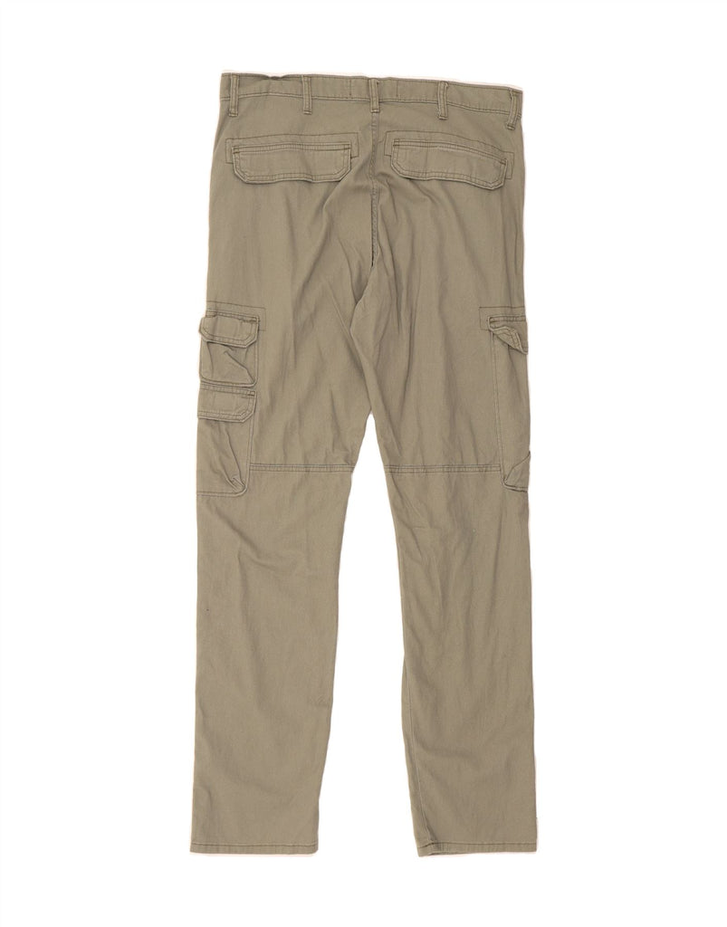 WRANGLER Mens Straight Cargo Trousers W34 L34 Khaki Cotton Vintage Wrangler and Second-Hand Wrangler from Messina Hembry 