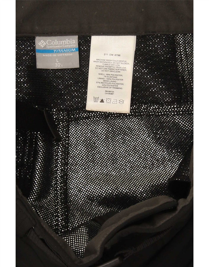 Columbia Mens Titanium Ski Trousers Large Black Polyester