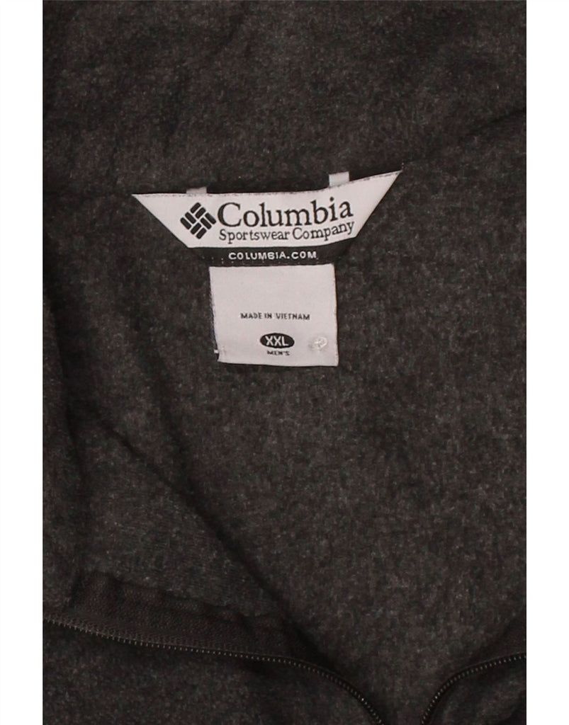 COLUMBIA Mens Fleece Jacket UK 44 2XL Grey Polyester Vintage Columbia and Second-Hand Columbia from Messina Hembry 