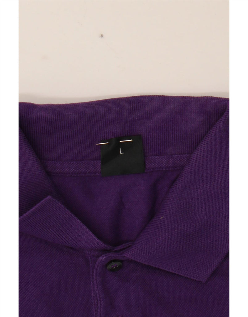 HUGO BOSS Mens Polo Shirt Large Purple Cotton Vintage Hugo Boss and Second-Hand Hugo Boss from Messina Hembry 