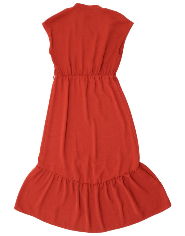 Zara Womens Sleeveless Maxi Dress UK 6 XS Red