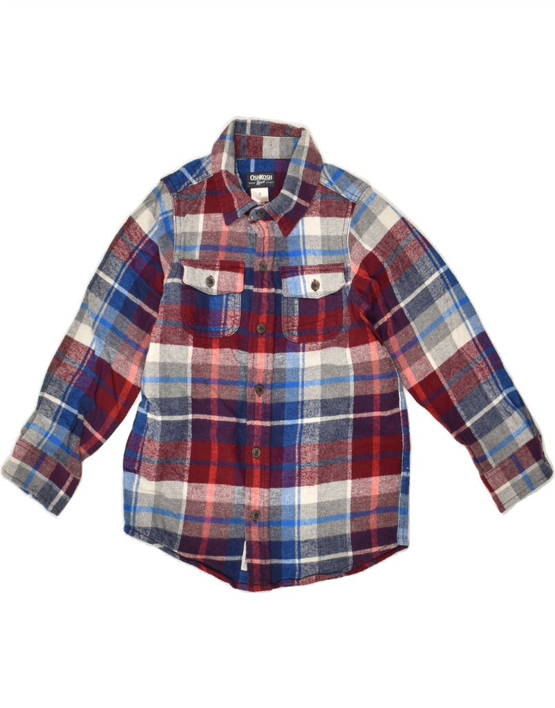 OSH KOSH Boys Flannel Shirt 6-7 Years Red Check Cotton | Vintage Osh Kosh | Thrift | Second-Hand Osh Kosh | Used Clothing | Messina Hembry 