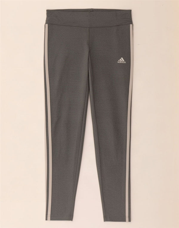 Adidas Womens Climalite Leggings UK 8/10 Small Grey Polyester