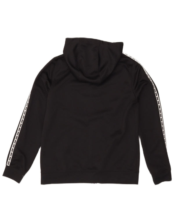Nike Boys Graphic Zip Hoodie Sweater 12-13 Years Large Black Colourblock