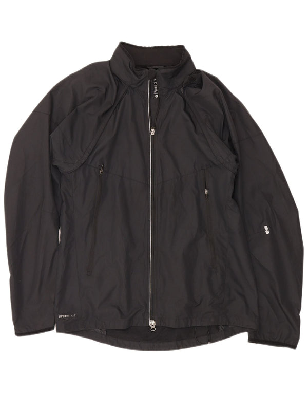 Nike Mens Storm-Fit Tracksuit Top Jacket UK 38/40 Medium Black Polyester
