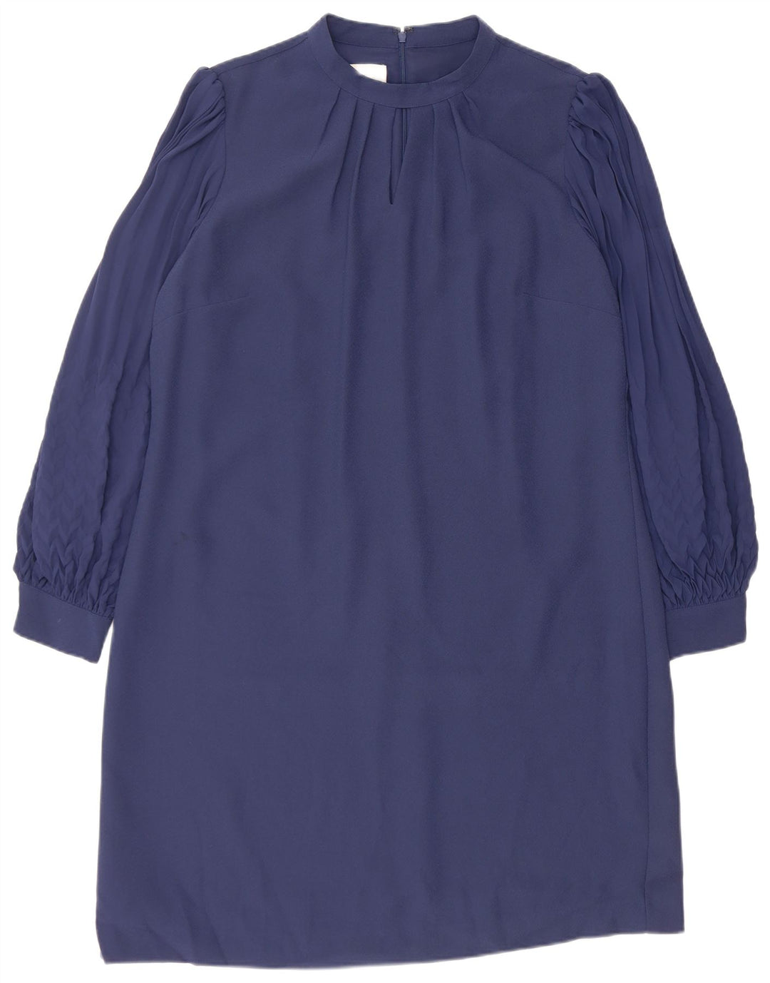 Hobbs Womens Long Sleeve Shift Dress UK 16 Large  Navy Blue Polyester