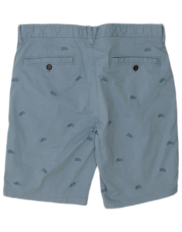 Fat Face Mens Chino Shorts W34 Large Blue Spotted Cotton