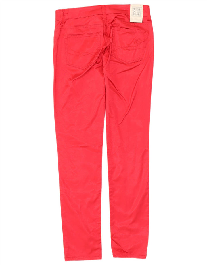 LIU JO Womens Slim Casual Trousers W29 L30 Red Viscose