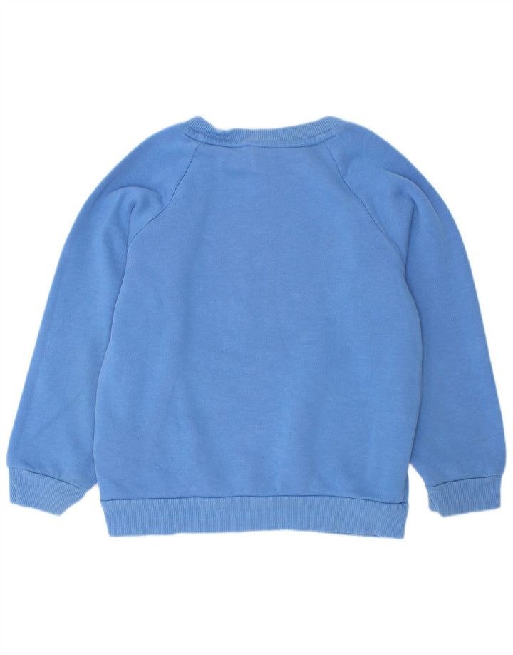 Adidas Boys Graphic Sweatshirt Jumper 2-3 Years Blue Cotton
