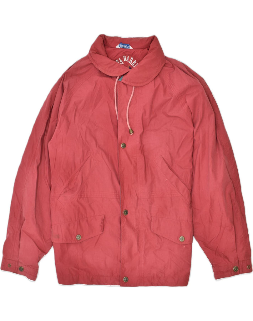 SEA BARRIER Mens Hooded Utility Jacket UK 42 XL Red Polyester | Vintage | Thrift | Second-Hand | Used Clothing | Messina Hembry 