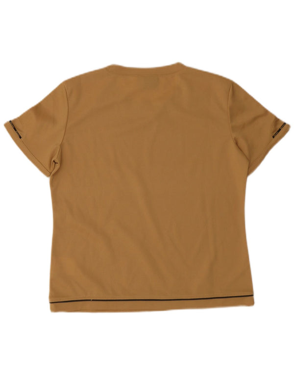 Lotto Womens T-Shirt Top UK 14 Large Beige Polyester