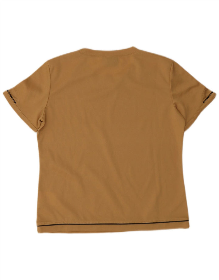 Lotto Womens T-Shirt Top UK 14 Large Beige Polyester