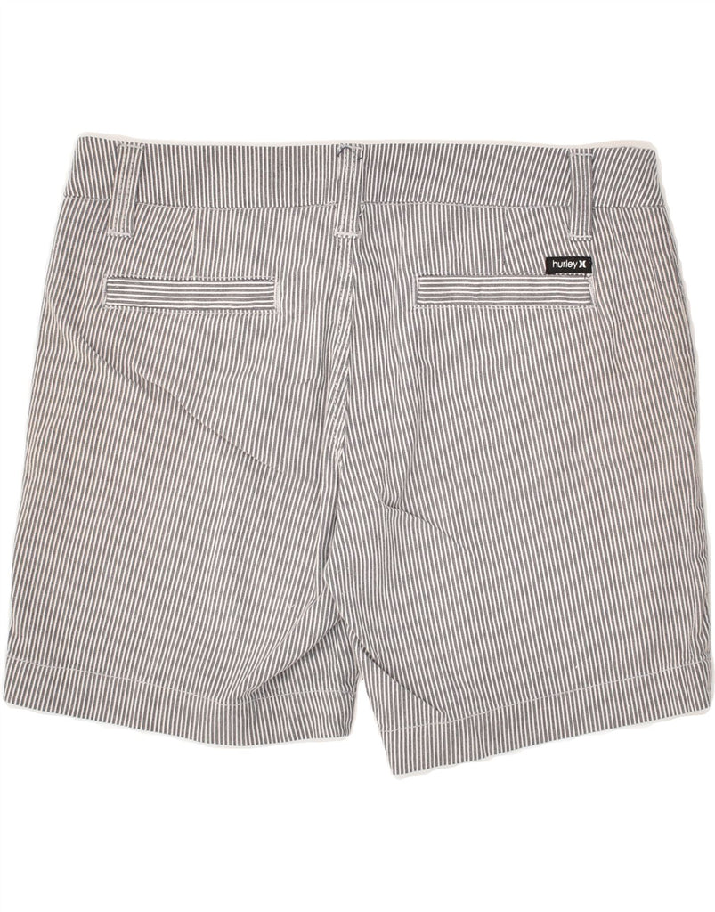 HURLEY Womens Chino Shorts US 7 Medium W32 Grey Striped Cotton | Vintage Hurley | Thrift | Second-Hand Hurley | Used Clothing | Messina Hembry 