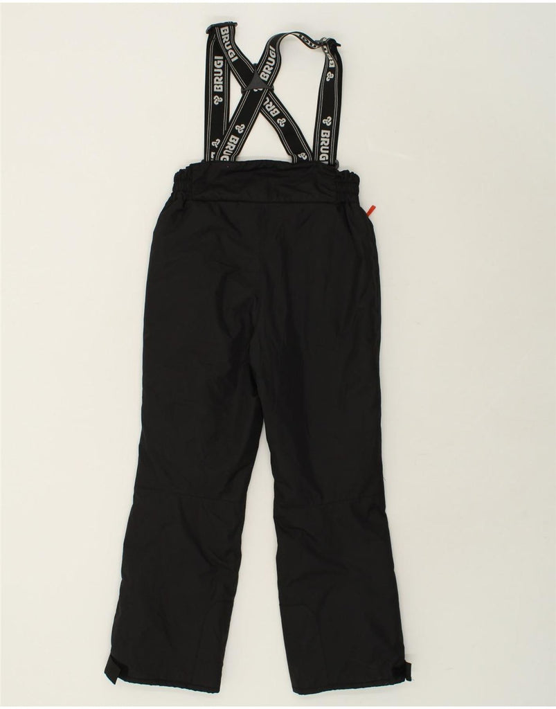 BRUGI Boys Graphic Dungarees Ski Trousers 10-11 Years  Black Polyester | Vintage Brugi | Thrift | Second-Hand Brugi | Used Clothing | Messina Hembry 