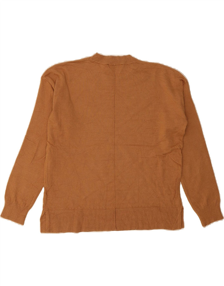 OASIS Womens Crew Neck Jumper Sweater UK 10 Small Brown Viscose Vintage Oasis and Second-Hand Oasis from Messina Hembry 