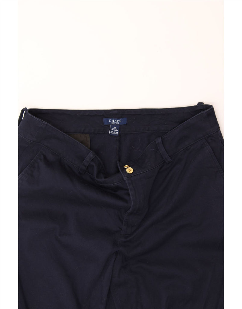 CHAPS Womens Straight Capri Trousers US 16 2XL W38 L20 Navy Blue Cotton Vintage Chaps and Second-Hand Chaps from Messina Hembry 
