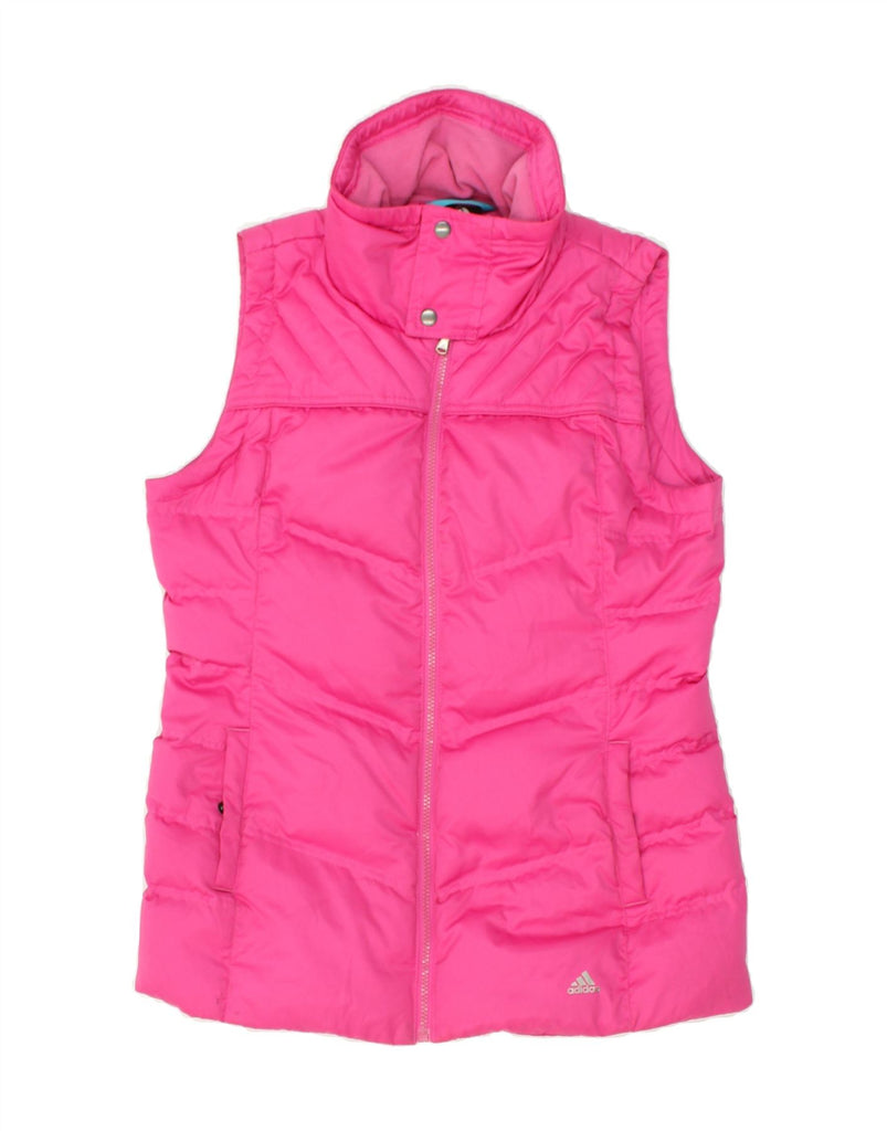 ADIDAS Womens Padded Gilet UK 14 Medium Pink Polyester | Vintage Adidas | Thrift | Second-Hand Adidas | Used Clothing | Messina Hembry 