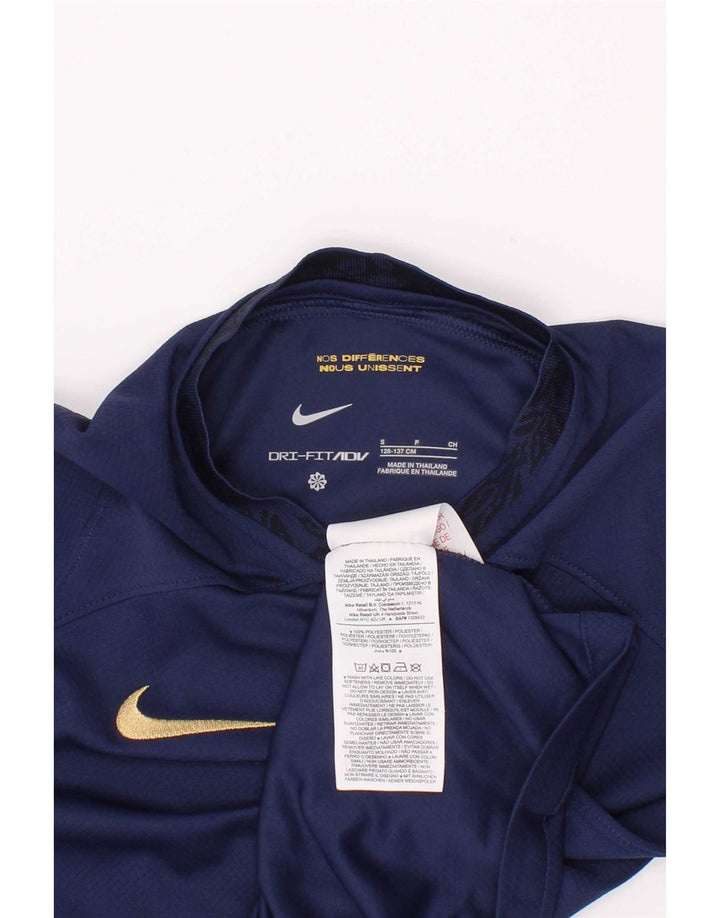Nike Boys T-Shirt Top 8-9 Years Small Navy Blue
