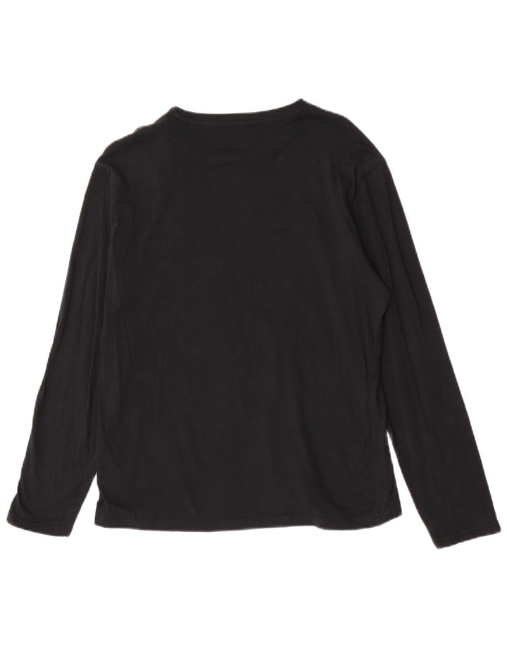 Diadora Mens Top Long Sleeve Small Black Cotton